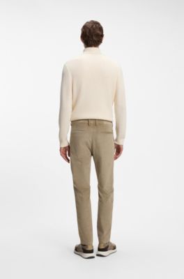 Modern-fit trousers in cotton-blend corduroy, Light Brown