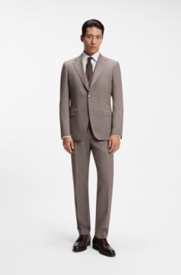 Camicia slim fit in cotone elasticizzato facile da stirare, Bianco