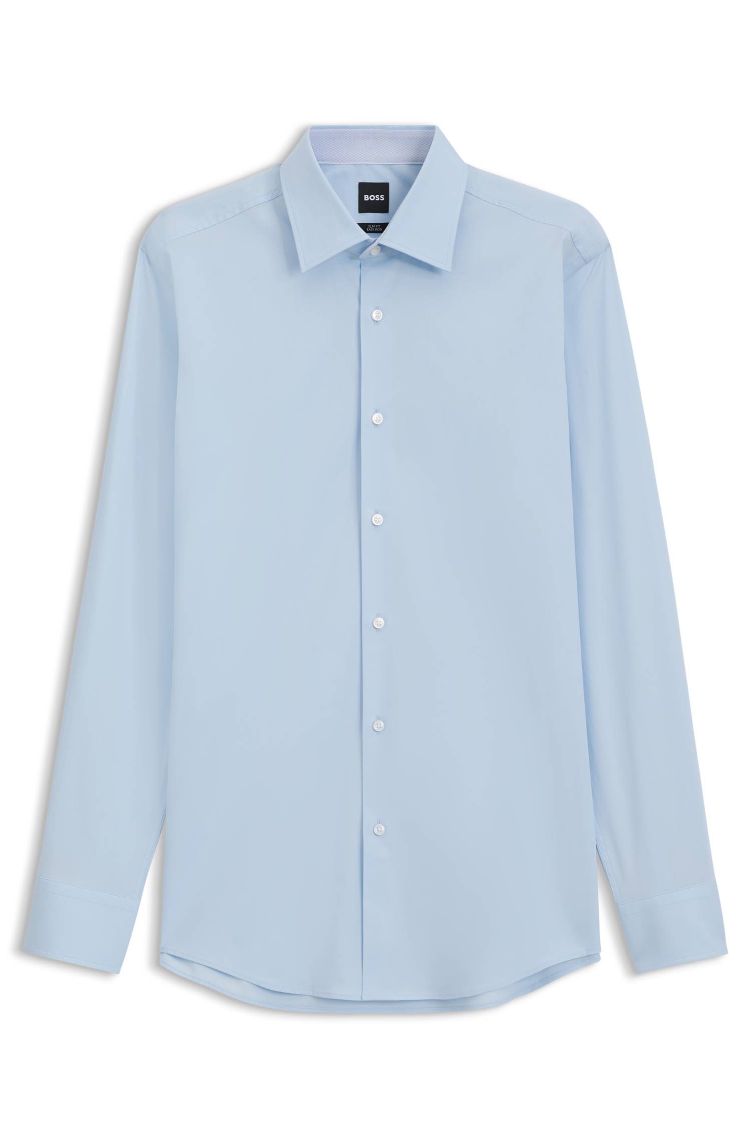 Boss Slim-fit shirt in easy-iron stretch cotton skjortor & blusar herr – bild 4
