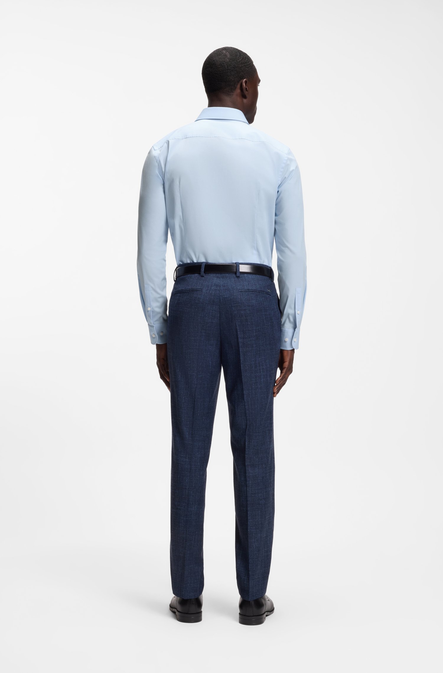 Boss Slim-fit shirt in easy-iron stretch cotton skjortor & blusar herr – bild 3