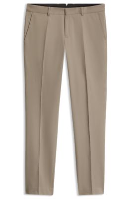 Stretch-cotton trousers, Light Brown