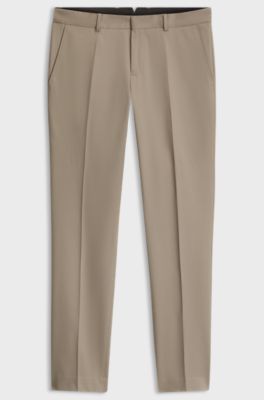 Stretch-cotton trousers, Light Brown