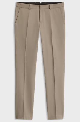 Stretch-cotton trousers, Light Brown