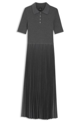Short-sleeved polo dress with pleated skirt 3