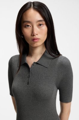 Short-sleeved polo dress with pleated skirt 2