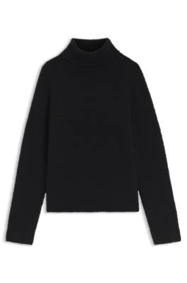 Boss Rollneck sweater in a bouclé virgin-wool blend polotröjor dam – bild 4