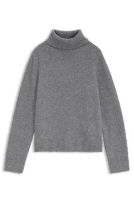 Boss Rollneck sweater in a bouclé virgin-wool blend polotröjor dam – bild 4