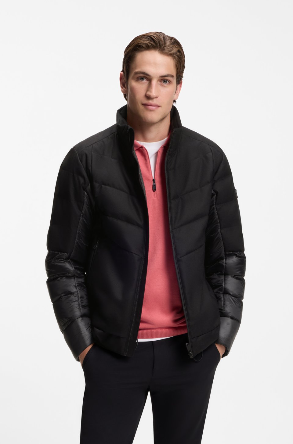 Water-repellent jacket with down filling