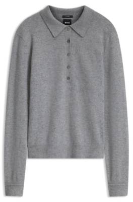 Boss Polo sweater in pure cashmere polotröjor dam – bild 4