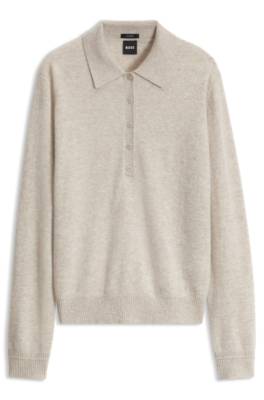 Boss Polo sweater in pure cashmere polotröjor dam – bild 4