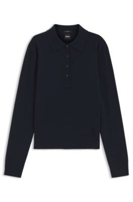 Boss Polo sweater in pure cashmere polotröjor dam – bild 4