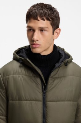 Hugo Regular-fit padded jacket with hood vinterjackor herr – bild 3