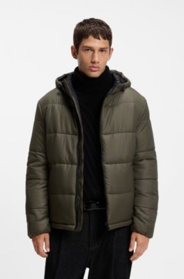 Regular-fit padded jacket with hood