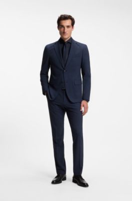 Slim-fit easy-iron shirt, Dark Blue