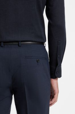 Slim-fit easy-iron shirt, Dark Blue