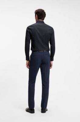 Slim-fit easy-iron shirt, Dark Blue