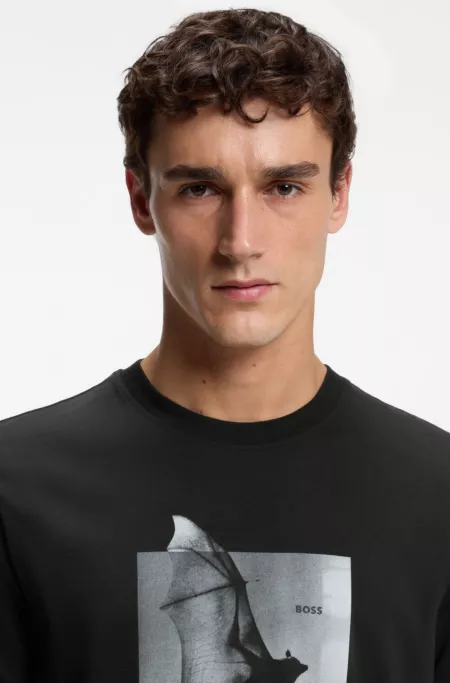 Cotton-jersey T-shirt with graphic artwork