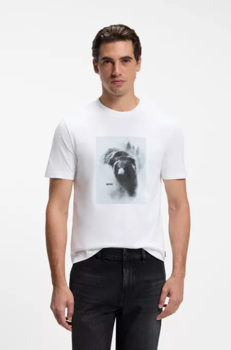 Cotton-jersey T-shirt with graphic artwork