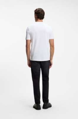 Boss Cotton-jersey T-shirt with graphic artwork herr – bild 3