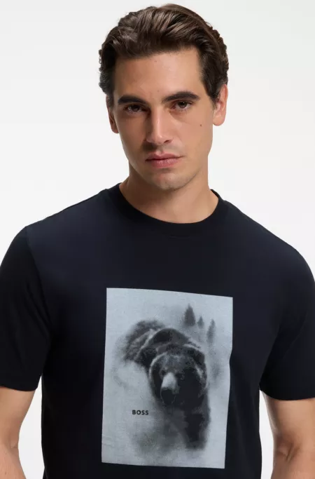 T-shirt en jersey de coton à motif graphique