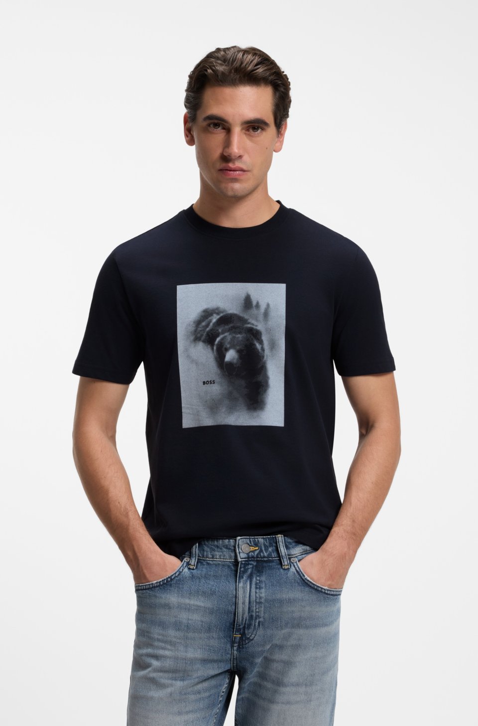 Cotton-jersey T-shirt with graphic artwork