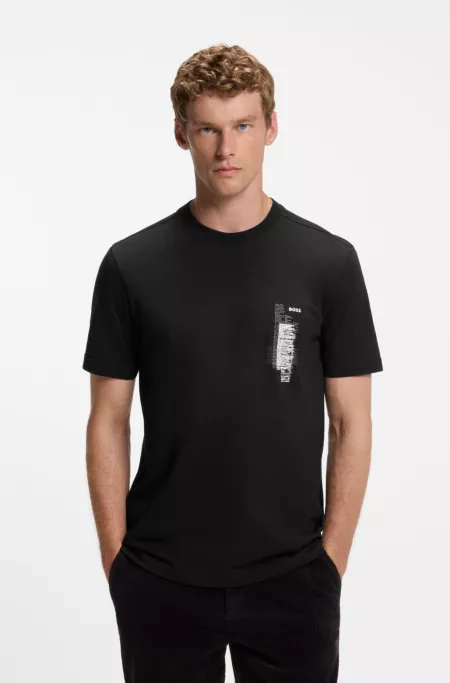 Cotton-jersey T-shirt with graphic print