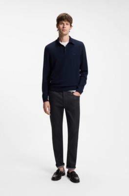 Delaware slim-fit jeans in indigo stretch denim, Dark Blue