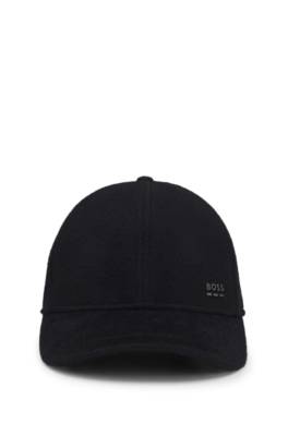 Wool and silk blend cap with logo hardware 4