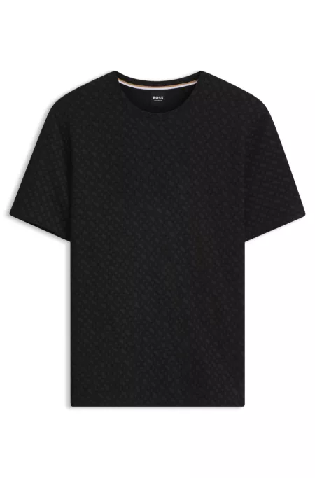 Printed pyjama top crafted in a cotton blend