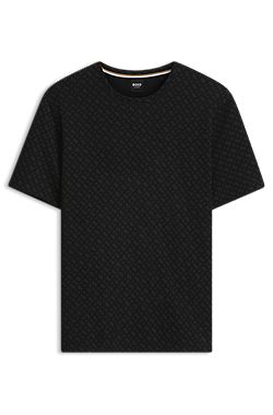 Printed pyjama top crafted in a cotton blend