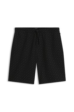 Cotton-blend pajama bottoms with graphic print