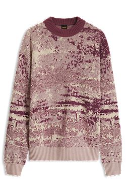 Relaxed-fit sweater with jacquard pattern