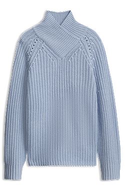 V-neck sweater in wool and cashmere