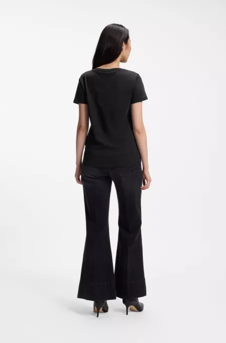 Cotton slim-fit T-shirt with script logo