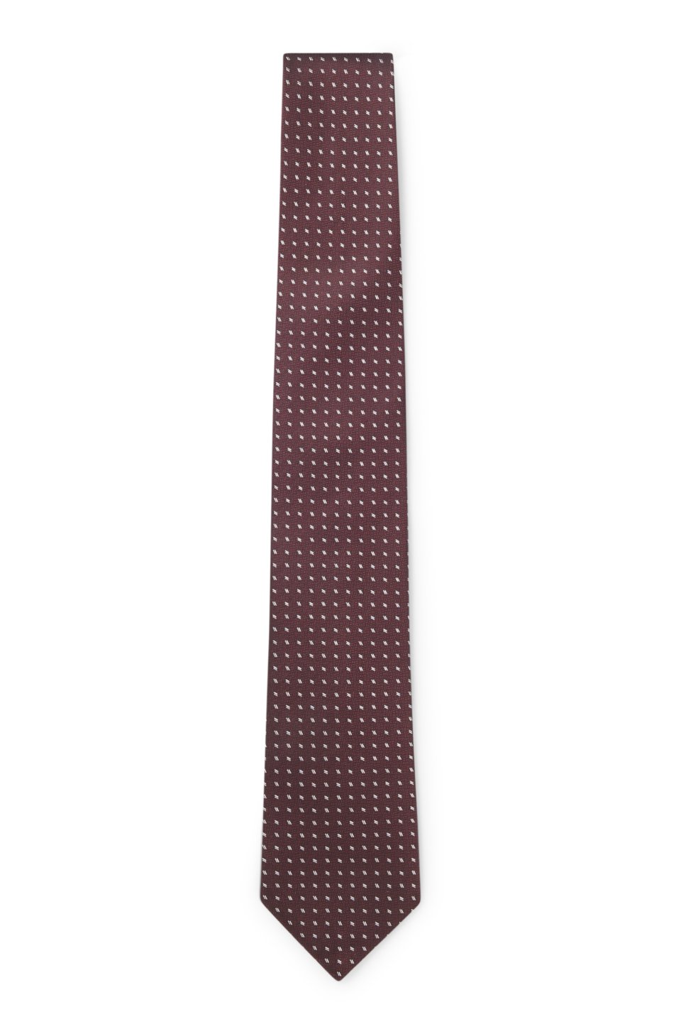 Silk jacquard tie with a micro pattern