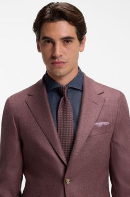 Silk jacquard tie with a micro pattern, Dark Red