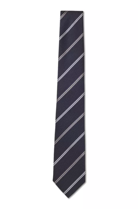 Modern silk tie with a diagonal design