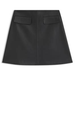 Hugo A-line mini skirt in faux leather minikjolar dam – bild 4