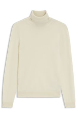 BOSS - Turtleneck sweater in pure cashmere - Natural