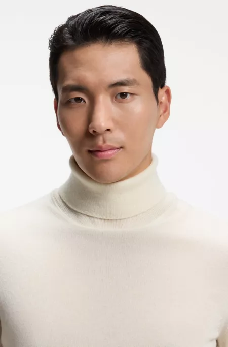 Rollneck sweater in pure cashmere