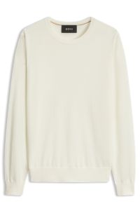 Crew-neck sweater in pure cashmere, Natural