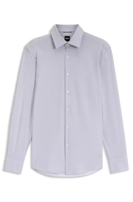 Chemise Slim en jersey stretch imprimé performant