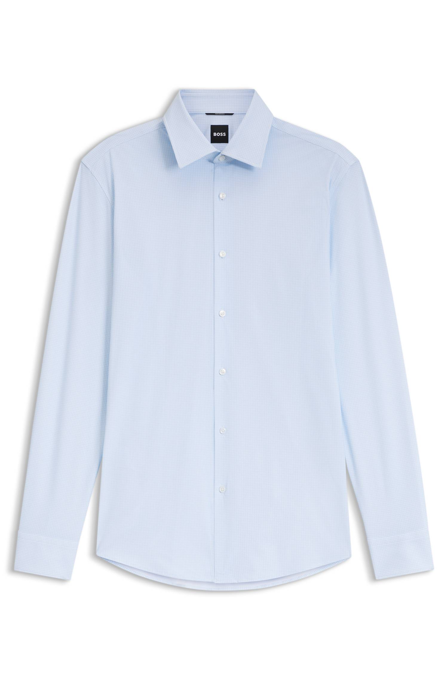 Boss Slim-fit shirt in printed performance-stretch jersey t-shirts herr – bild 4