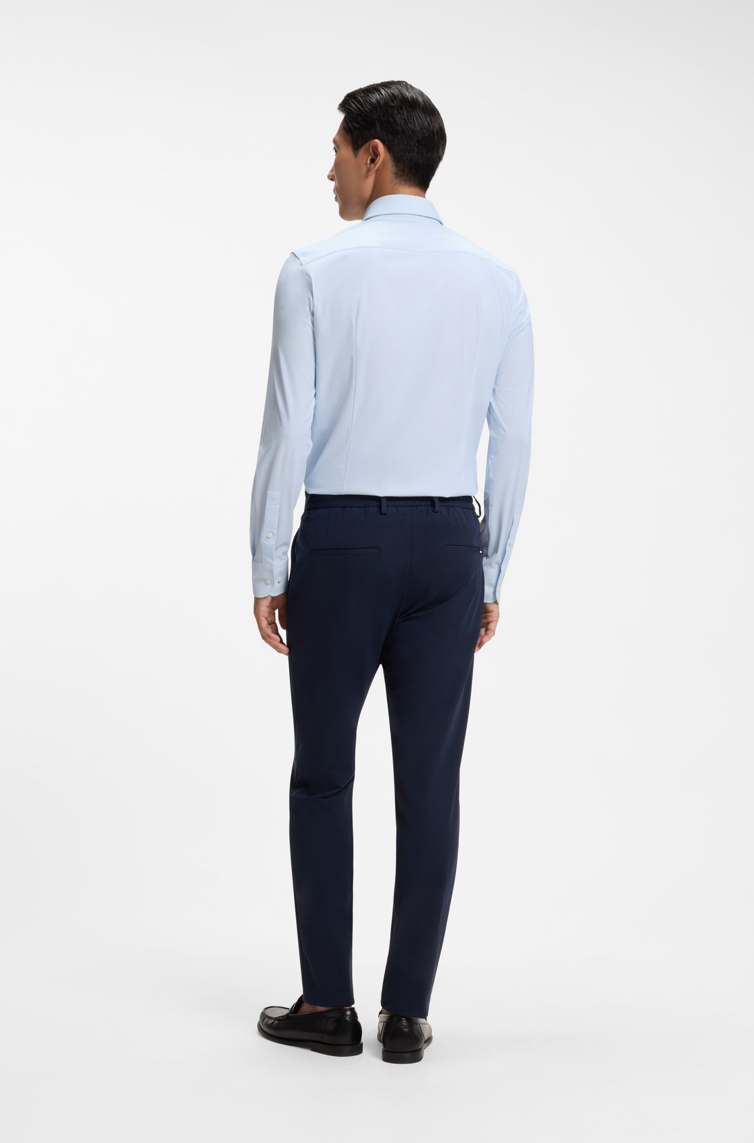 Boss Slim-fit shirt in printed performance-stretch jersey t-shirts herr – bild 3