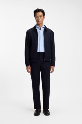 Slim-fit shirt in stretch fabric with Vichy check, Light Blue