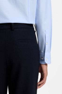 Slim-fit shirt in stretch fabric with Vichy check, Light Blue