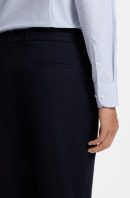 Slim-fit shirt in stretch fabric with Vichy check, Light Blue Patterned