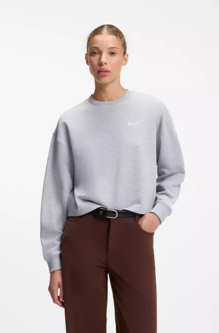 Sweat Relaxed en coton avec logo manuscrit
