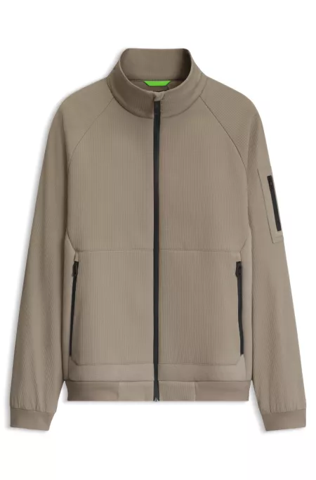Wattierte Jacke aus Cord und Fleece