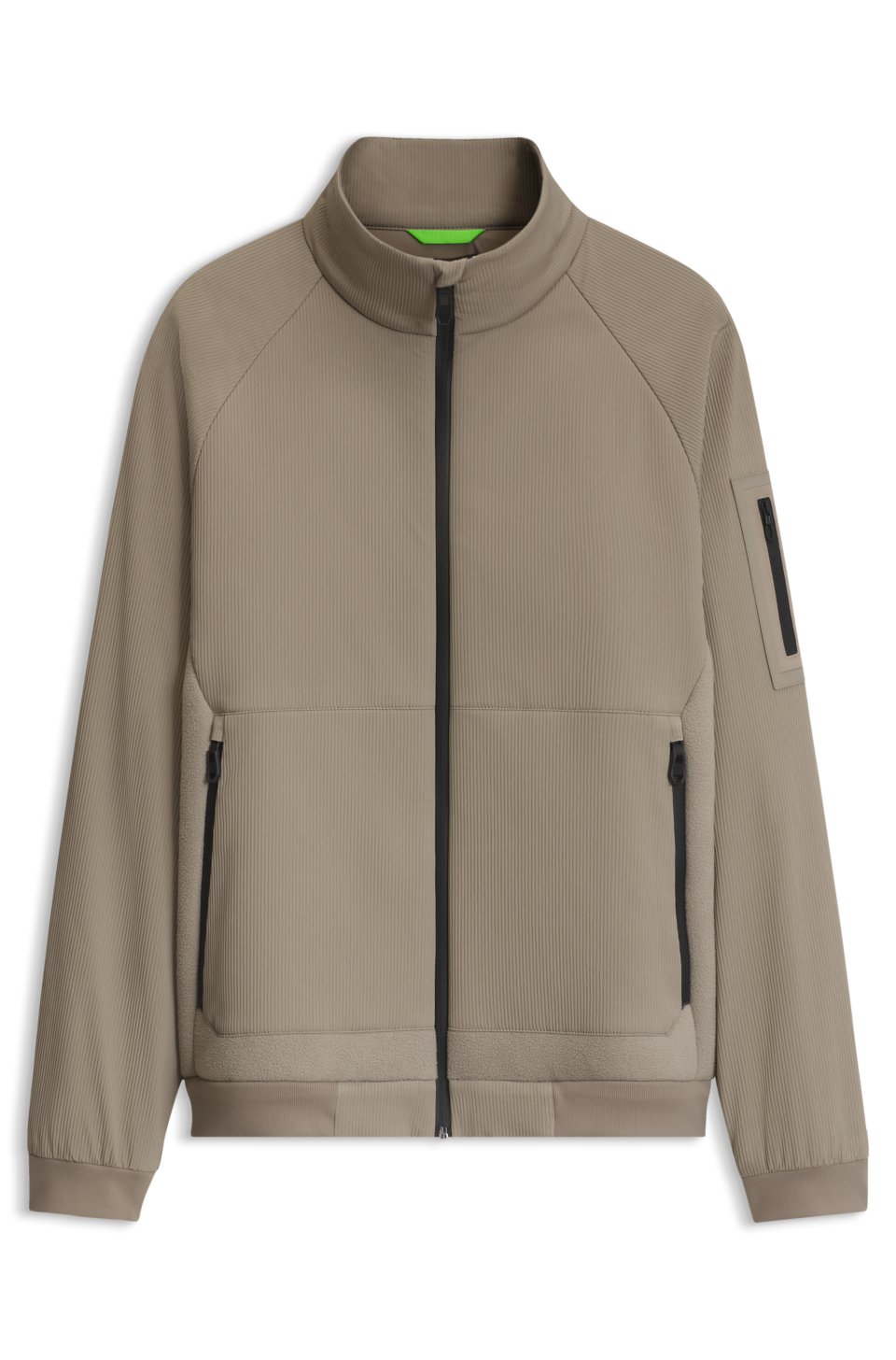 Padded jacket in corduroy and fleece